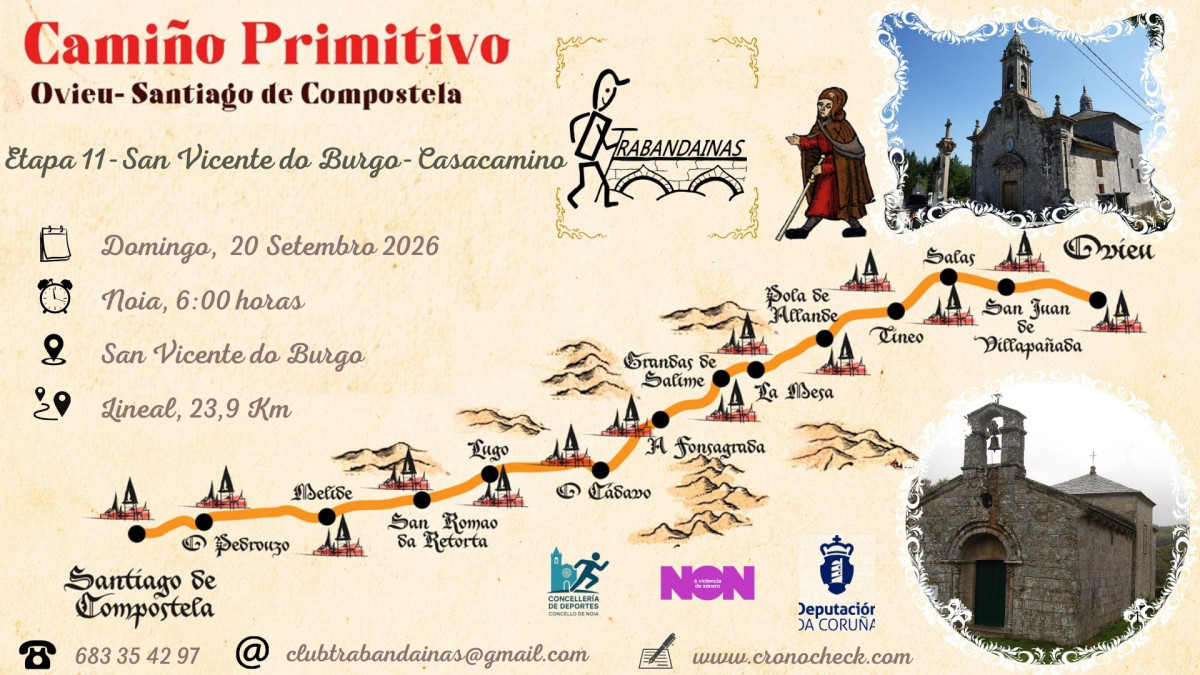 11 Etapa Camiño Primitivo:  San Vicente do Burgo - Casacamiño