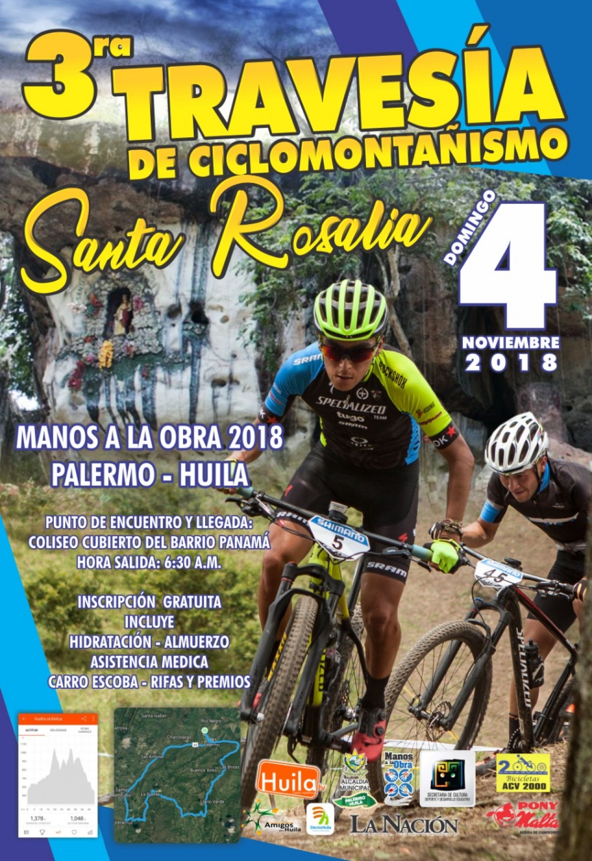 3ª Travesía de Ciclomontañismo Santa Rosalía  Palermo - Huila 